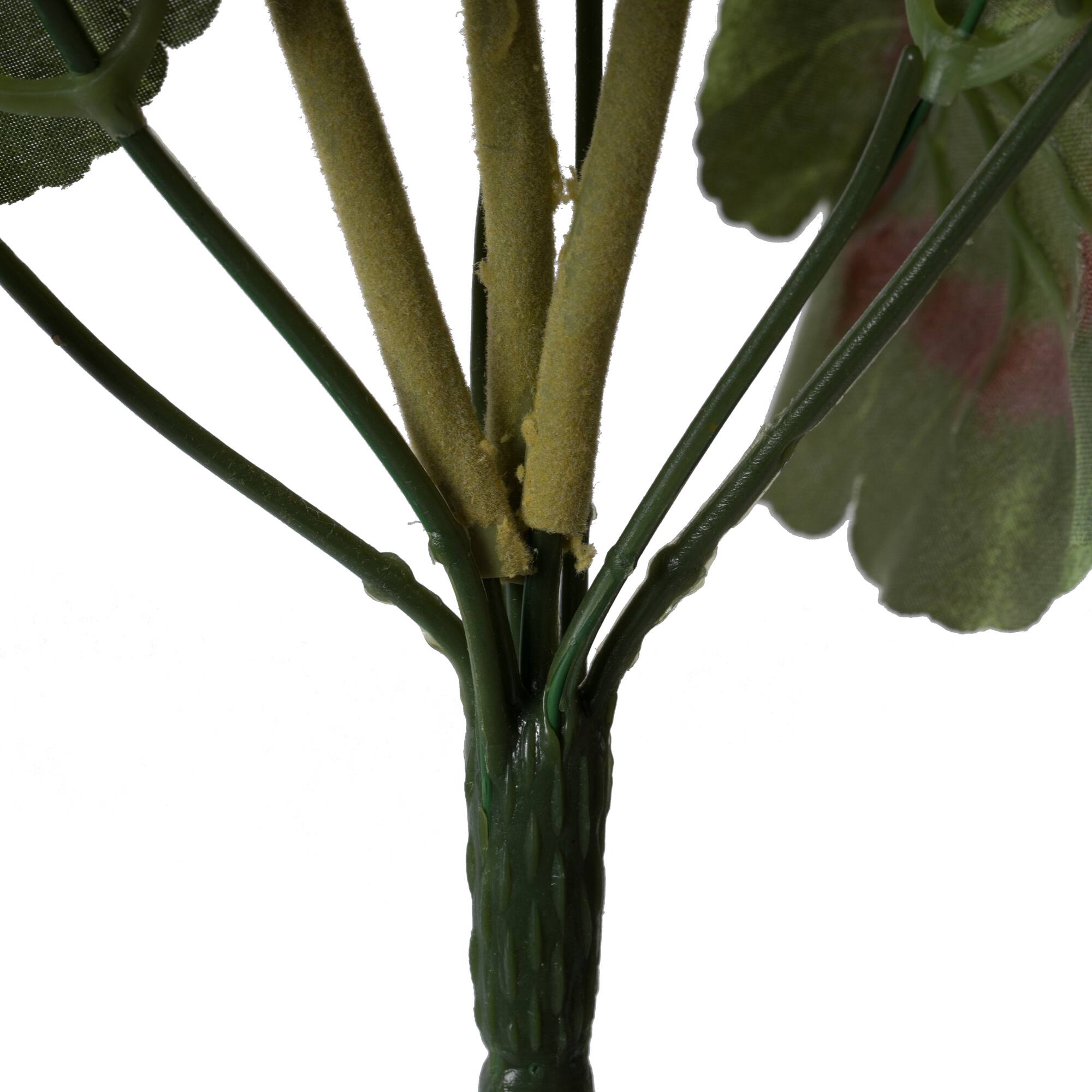 20" White Artificial Geranium Bush, 4ct.
